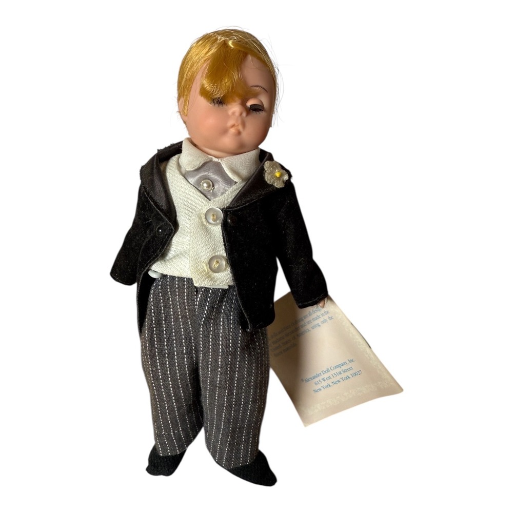 Madame Alexander‎ Miniature Showcase Doll Groom Blonde Hair Tuxedo Outfit
